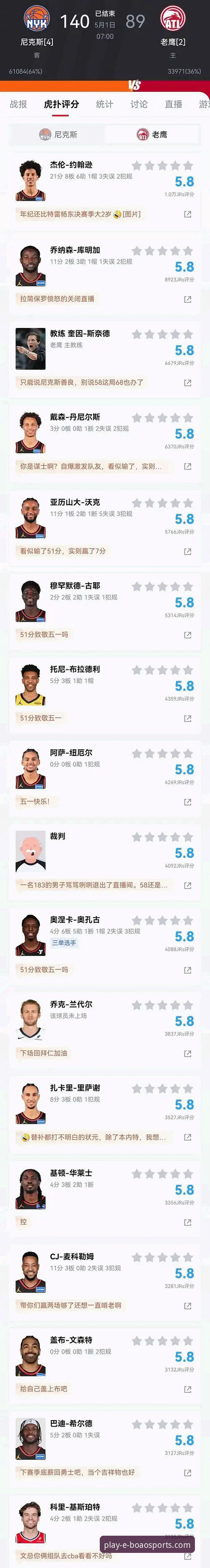 季后赛大胜实战教程：博澳体育平台如何深度解析尼克斯140-89狂胜老鹰